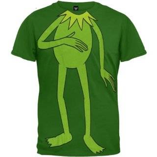 The Muppets Kermit DJ Headphones Blue Adult T shirt Tee on PopScreen.