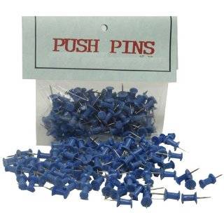 Blue Push Pins / Thumbtacks   100 pushpins per box