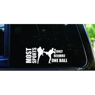 MOST SPORTS only require ONE BALL   MMA funny die cut vinyl decal 