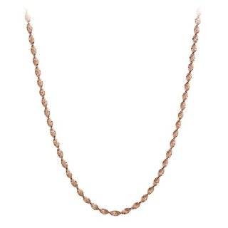  Rose Gold Plated and Sterling Silver Thin Singapore Chain 