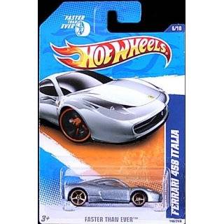 Hot Wheels 2011 Faster Than Ever Silver Ferrari 458 Italia