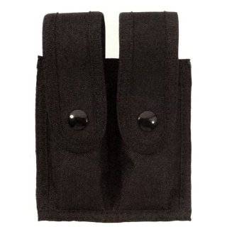   DOUBLE MAG MAGAZINE CASE HOLDER POUCH BLACK WITH HIDDEN SNAP SIZE 2