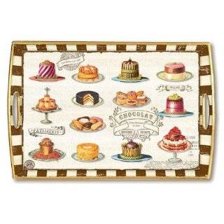 Michel Design Works Decoupage Wooden Tray, Desserts, 20 by 13 3/4 by 2 