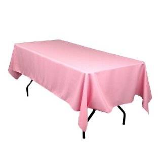 60 x 126 Inch Polyester Tablecloth Pink