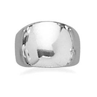  Flat Cigar Band Sterling Silver Ring Mens Womens Sizes, 8 
