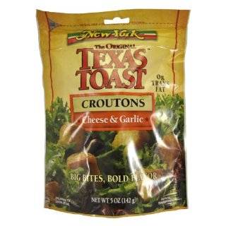 New York Texas Toast Croutons Cheese & Garlic, 5 Ounce Bags (Pack of 
