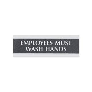  Quartet ADA Approved Hygiene Sign, Employees Must Wash Hands 