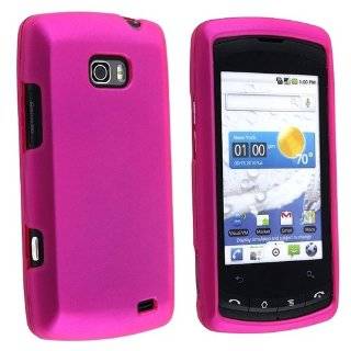 Snap on Rubber Coated Case for LG Ally VS740, Hot Pink