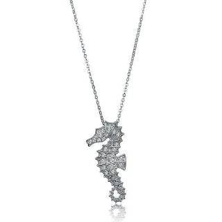Sea Horse Sterling Silver Ocean Theme Jewelry Charm Pendant Chain 