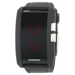  Diesel Watches Mens Black SBA Scrolling LED Digital Black 