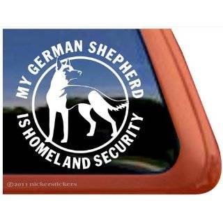   German Shepherd Is Homeland Security Vinyl Dog Window Decal Sticker
