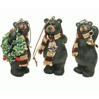  Black Bear Wood carved Ornament