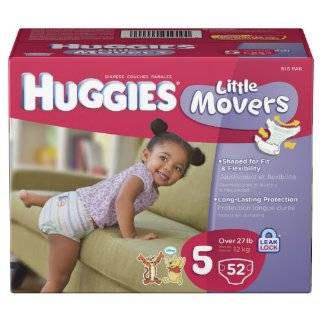 Huggies Little Movers Diapers, Step 5, Big Pack, 52 Count