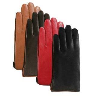  Luxury Lane Womens Cashmere Lined Leather Gloves with Bow 