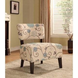 Armless Chair with Woodland Design in Blue