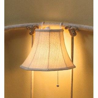 Hanging Headboard Lamp, Shade in Embroidered Floral Cream