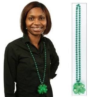  St. Patricks Day Beads   Shamrock Necklace Toys & Games