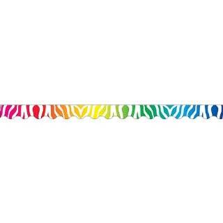 Teacher Created Resources Zebra Rainbow Border Trim, Multi Color (4612 