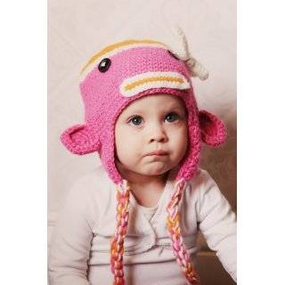 Pink & Tan Monkey Knit Earflap Hat for babies & Toddlers by My Little 