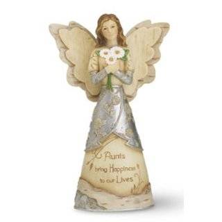 Pavilion Gift Company Elements 9 Inch Angel Holding Lilies, Serenity 
