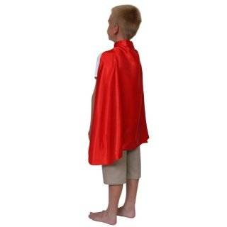Kids Deluxe 24 Satin Red Superhero Cape