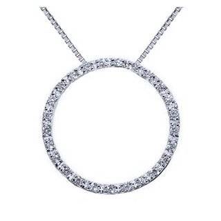 Sterling Silver Circle of Life Diamond Pendant Necklace 18 inches (1 