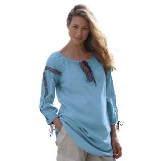 Denim 24/7 Plus Size Shirttail Peasant Blouse Clothing