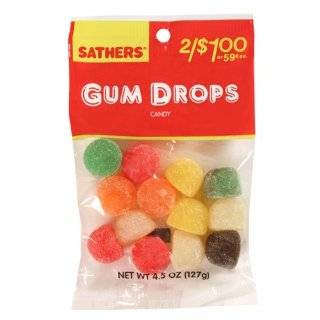 Sathers Gum Drops, 4.5 Ounce Bags (Pack of 12)