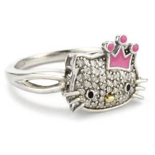 Hello Kitty Sweet Statements Diamond And Sterling Silver Ring, Size 