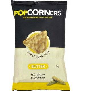 Medora Snacks Popcorners Popped Corn Chips, Butter, 1.1 Ounce Packages 