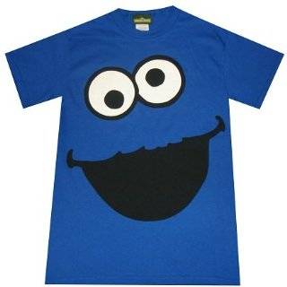  Sesame Street Blue Adult Cookie Monster Mens T shirt 