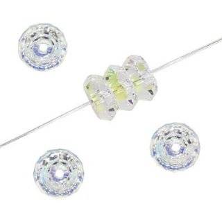 Swarovski Crystal #5308 8mm Rondelle Spacer Beads Crystal AB (6)