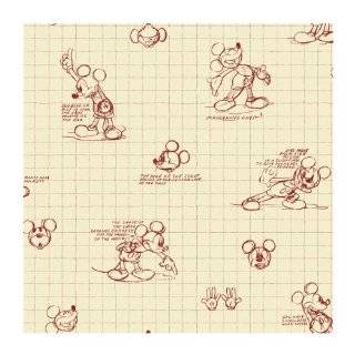 York Wallcoverings Disney Kids DK6084 Mickey Mouse Sketches Wallpaper 