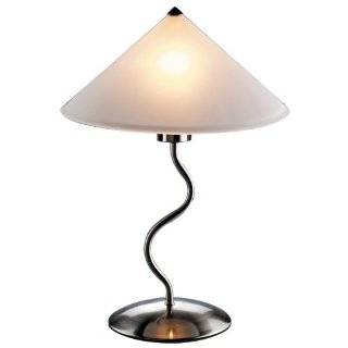   Doe Li Touch On 19 Inch Metal Table Lamp with Frosted Glass Shade