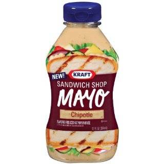 Kraft Sandwich Shop Mayo Chipotle, 12 Ounce Squeeze Bottles (Pack of 6 
