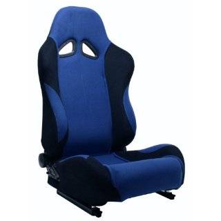 APC 124102 Universal Race Seat with Slider, Black and Blue