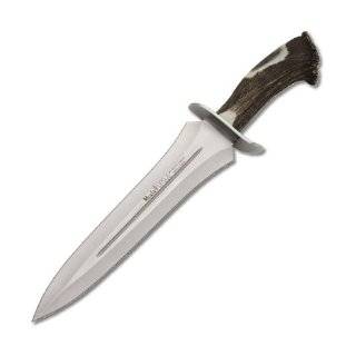 Muela Podenquero 15.75 Inch Fixed Blade Knife with Hand Carved Boar on 