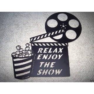 Clapboard, Movie Reel Relax Enjoy the Show Home Movie Theater Decor 