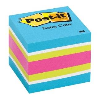 Post it Notes Cube, 1 7/8 in x 1 7/8 in, Neon Collection, One Cube of 