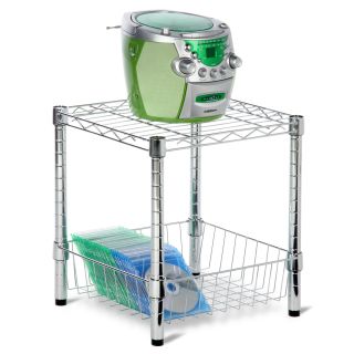 Honey Can Do Chrome Commercial Storage Table with Basket Today $29.75