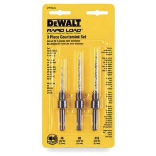 Dewalt DW2535 Countersink Hex Drill Bit Set, 3 Pc, #6 10