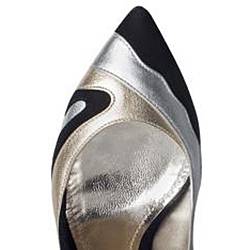 Dolce & Gabbana Womens Metallic Swirl Suede Pumps