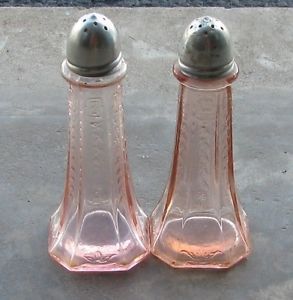 Princess Pink Depression Glass Anchor Hocking Salt and Pepper Shakers