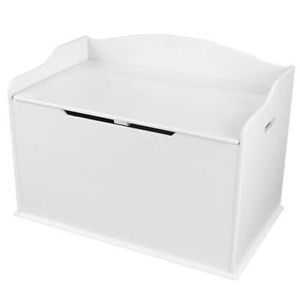 White Large Toy Box Chest Bench Seat Storage Kids Furniture Wood Children Baby