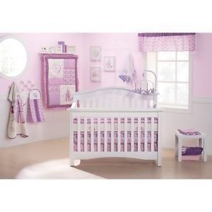 NIP Disney Baby Sweet Princess 4 Piece Crib Bedding Set Purple Castle