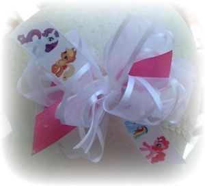 Pink White My Little Pony Toddler Infant Baby Little Girls Hair Bows 4' Clothes
