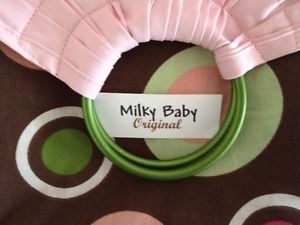 Pink Ring Sling with Tail and Pocket Milky Baby New Baby Carrier Summer
