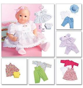 Bitty Baby Doll Clothes Baby Alive 5 Styles McCall Pattern 4338 Sz 11 13" 14 16"