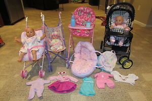 Baby Dolls Toy Strollers Toy High Chair Clothing