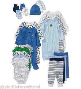 21 Piece Lot Clothing Clothes Set Newborn Baby Infant Boy 0 3 Months